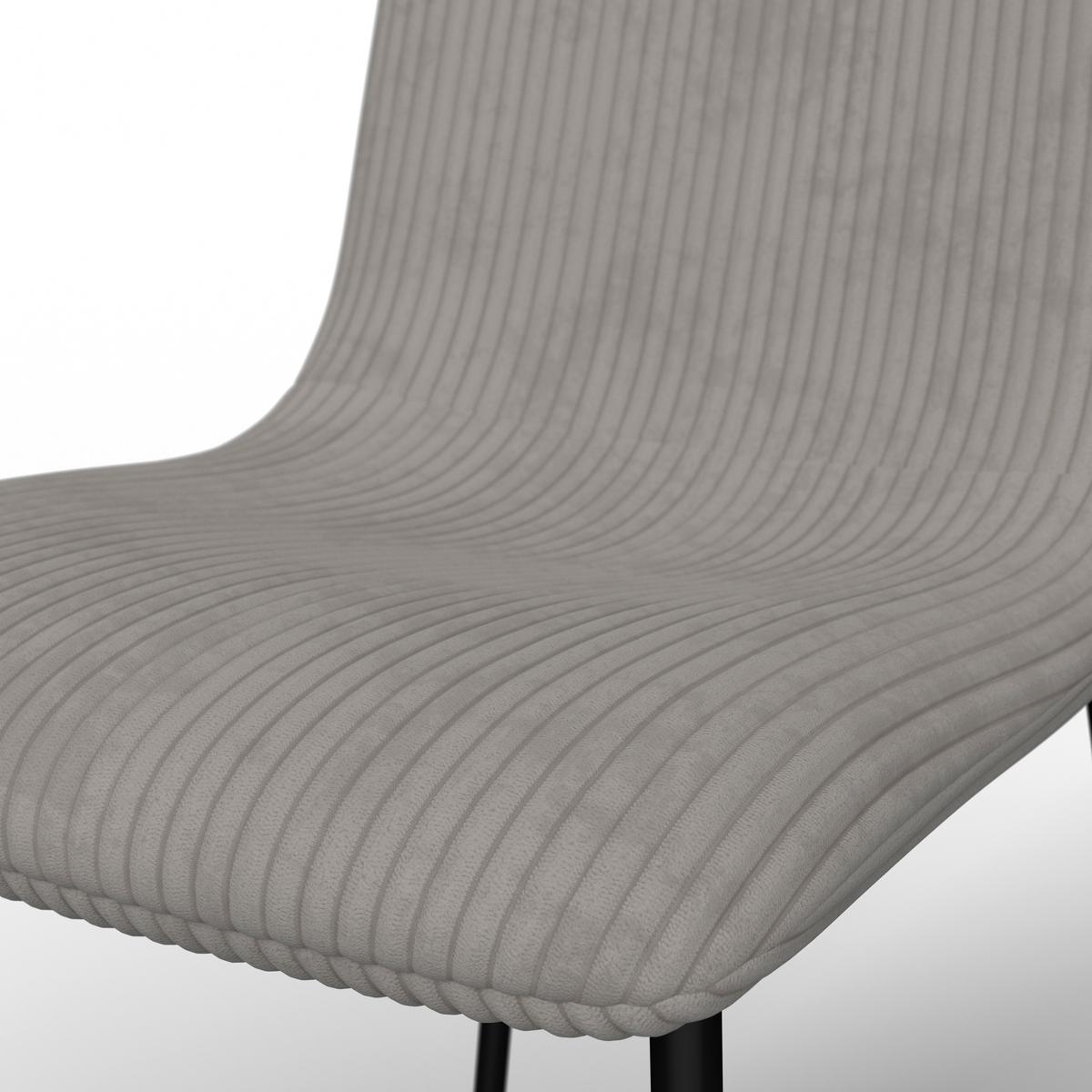 Stolička AMY - čierna/svetlosivá, Modern, kov/drevo (45/85/55cm) - Bessagi Home