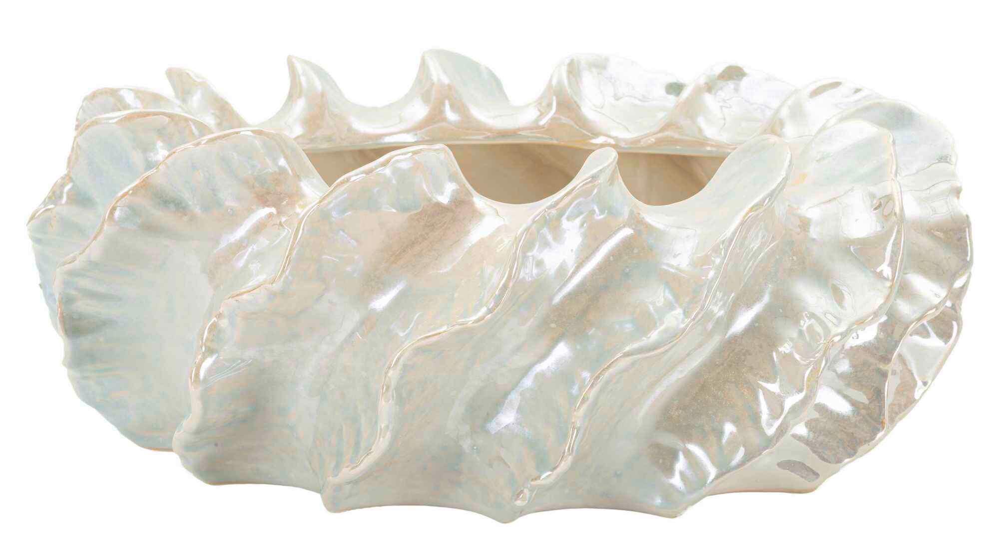 Vase Personnel Basket Perlmutt B: 43,5 Cm - Perlmutt, Basics, Keramik (43,5/16/43cm)