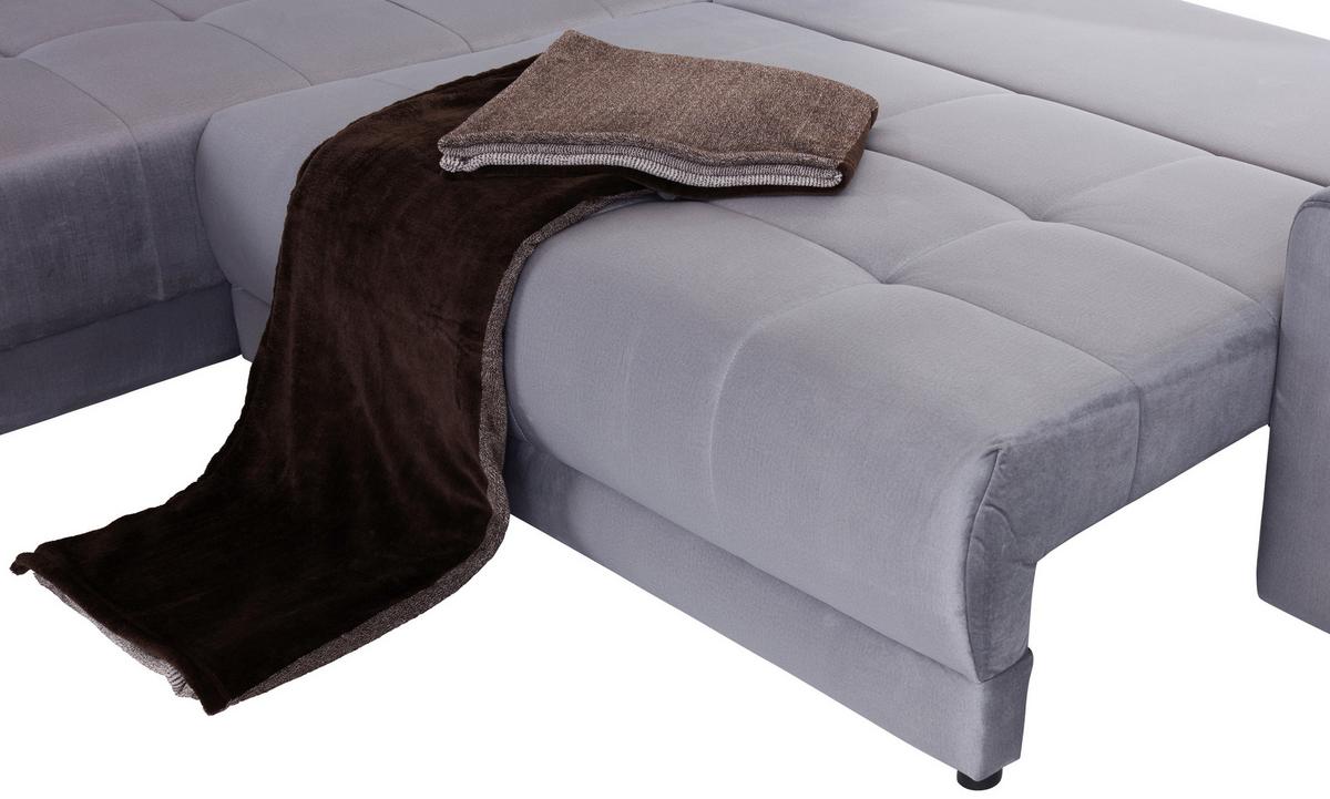 Rohová sedačka ADRIA, oboustranná, šedý samet - šedá, Moderní, textil (213/308cm) - Luca Bessoni