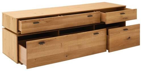 Lowboard Como B: 183 cm Wildeiche Massiv - Wildeiche, Natur, Holz/Holzwerkstoff (183/62/51cm) - MID.YOU