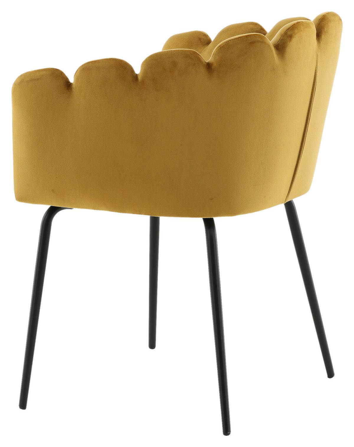 Stuhl Limhamn - Gelb, Design, Textil/Metall (61/76.56/54cm) - Livetastic