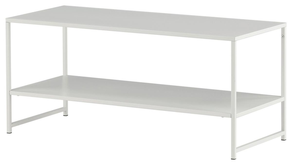 Couchtisch Staal - Weiß, Design, Metall (102/43/45cm) - Livetastic