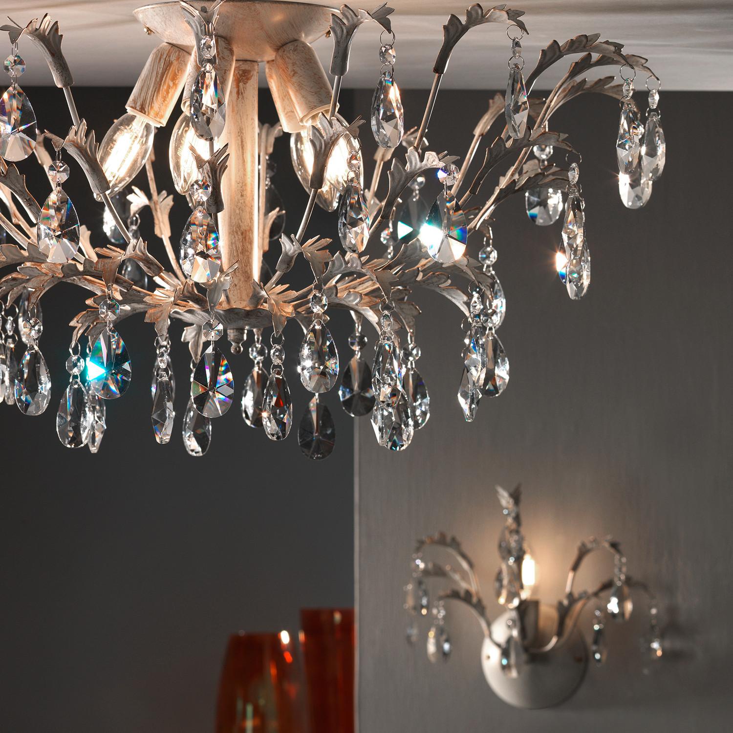 Deckenleuchte 4864/Pl3 - Weiß, KONVENTIONELL, Glas/Metall (55/30cm)