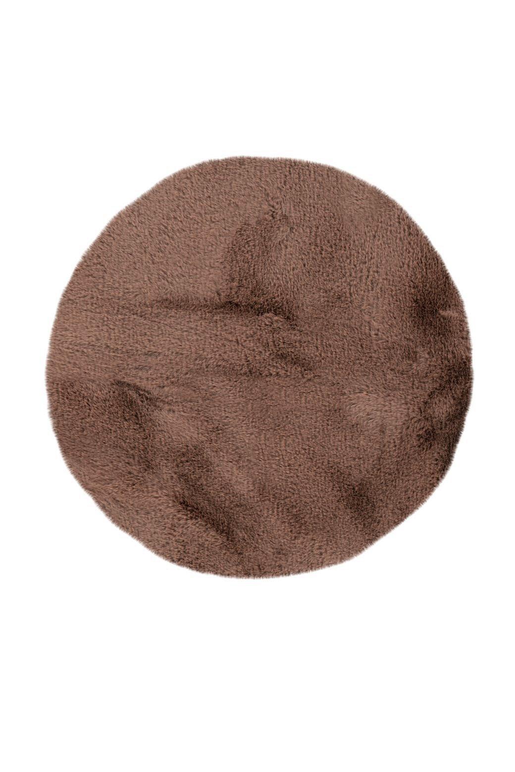 Hochflorteppich Rabbit Beige, D: 100 Cm - Beige, KONVENTIONELL (100cm)