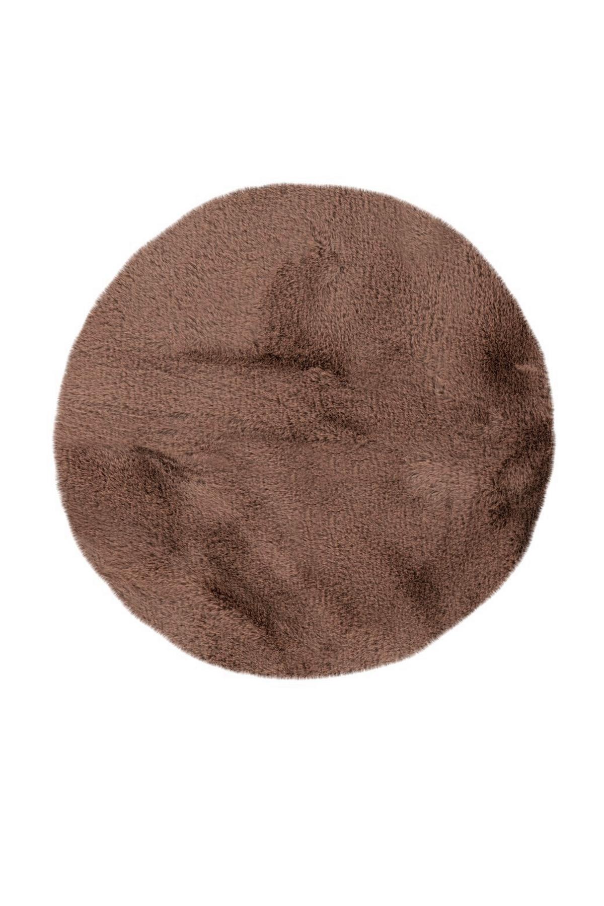 Hochflorteppich Rabbit Beige, D: 100 Cm - Beige, KONVENTIONELL (100cm)