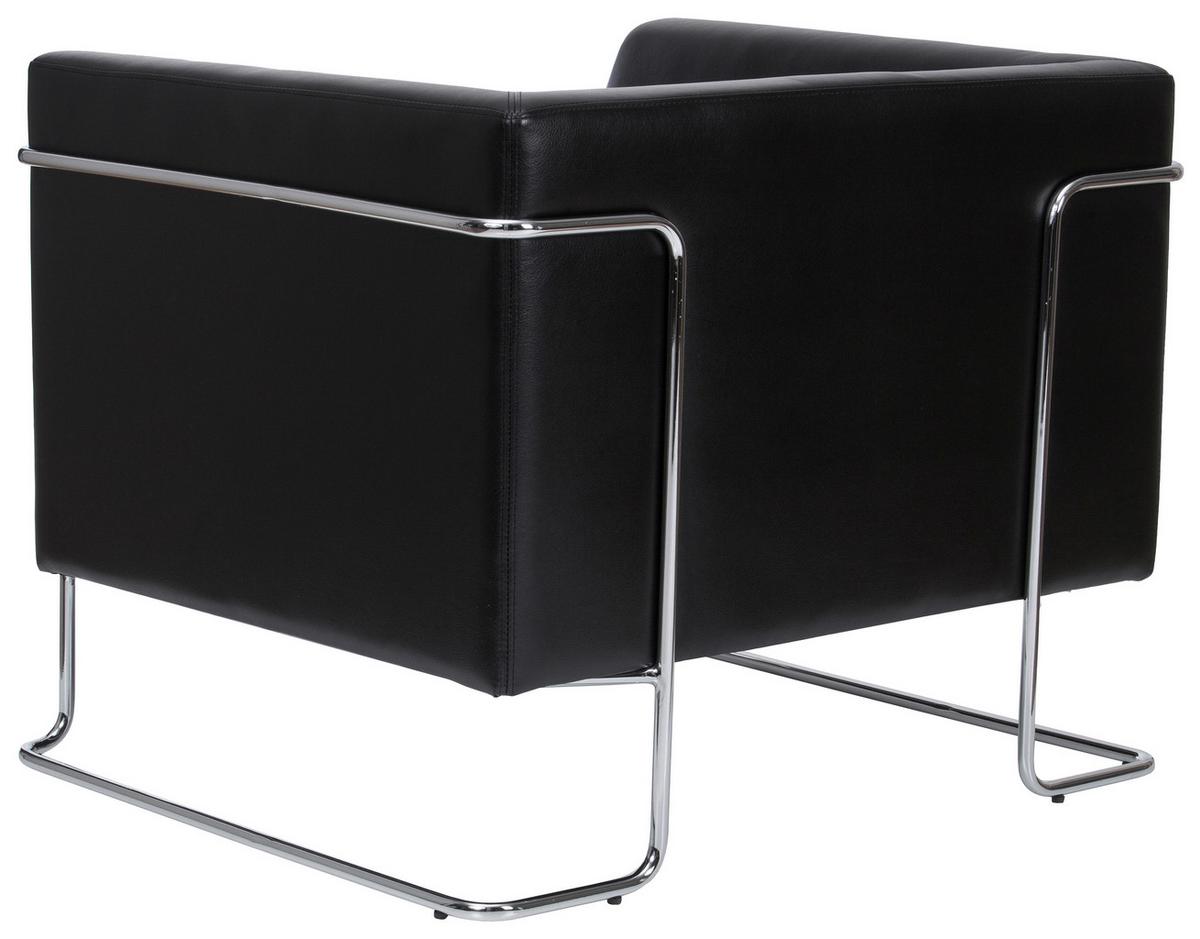 Designsessel Curacao Schwarz - Chromfarben/Schwarz, MODERN, Textil (88/74/74cm) - MID.YOU