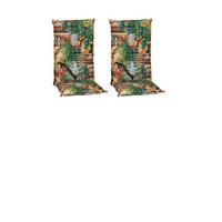 Hochlehner Auflage 2er-set Texas 118x46x8cm Grün - Grün, Basics, Textil (118/46/8cm) - Gardenson