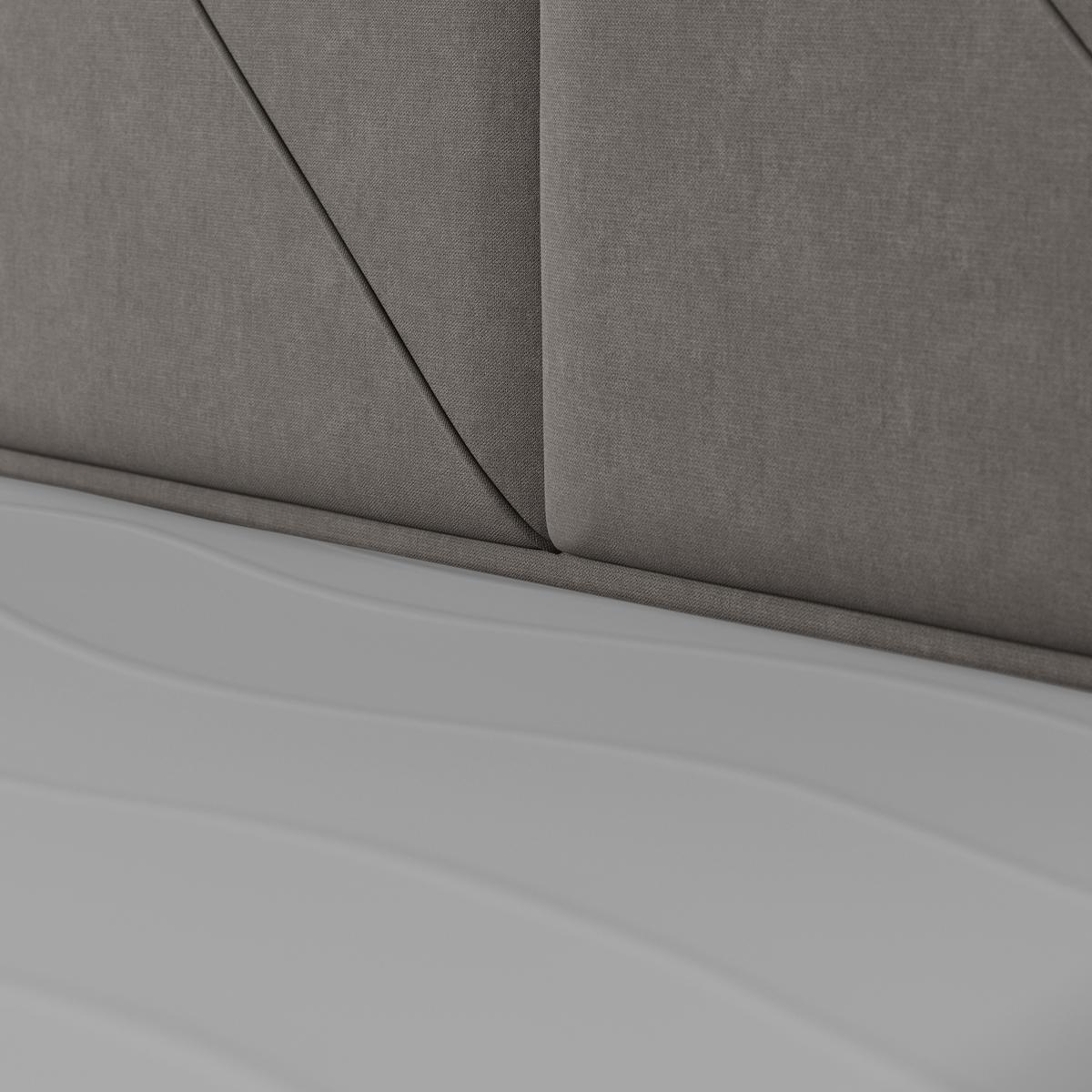 Boxspringbett Mit Bettkasten Oslo 180x200 Cm Hellgrau - Hellgrau/Schwarz, MODERN, Holzwerkstoff/Kunststoff (180/200cm) - MID.YOU