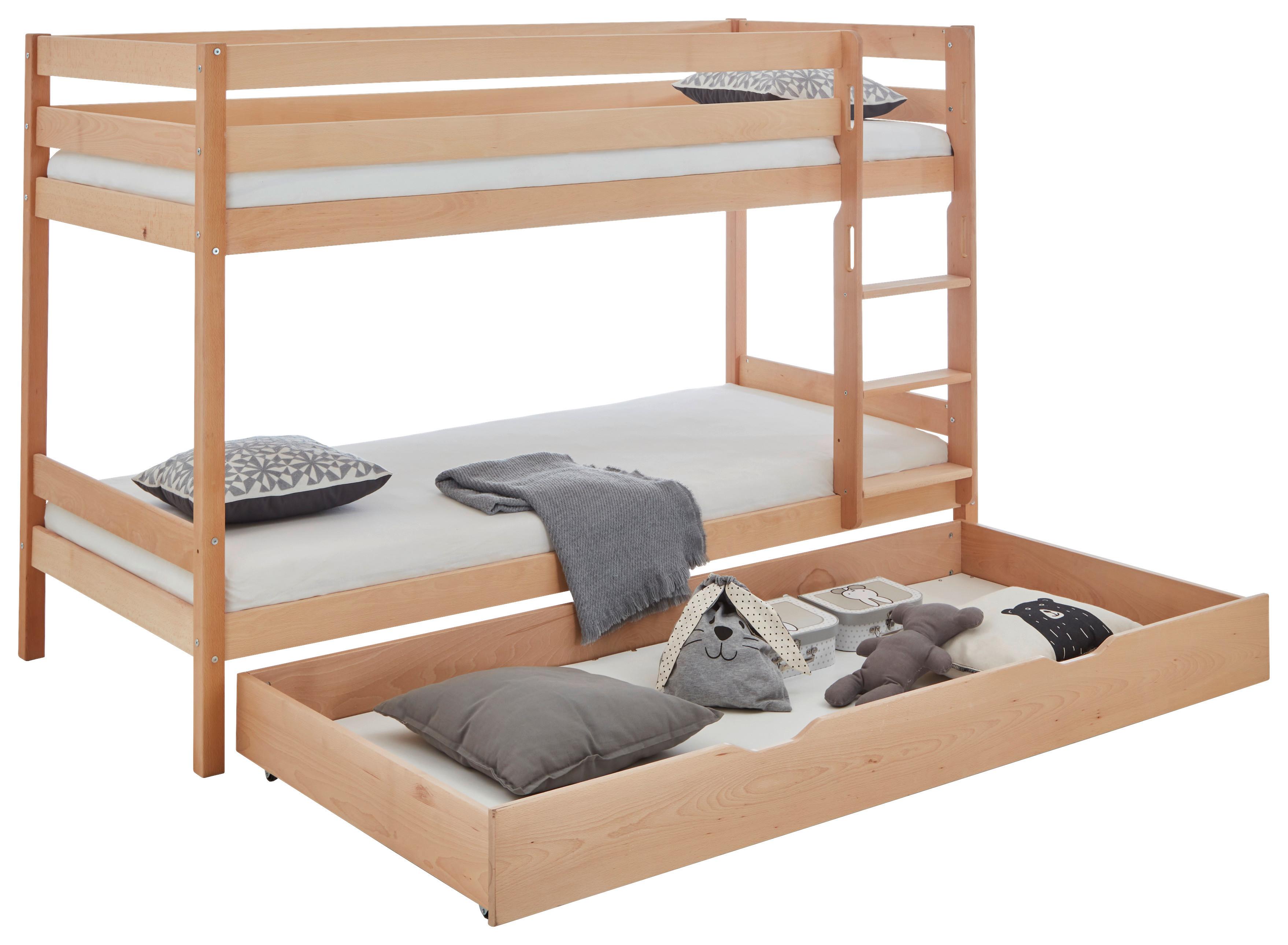 Bettkasten Lupo 2 B: 195 Cm Buche Natur Mit Rollen - Buchefarben, KONVENTIONELL, Holz (195/19/94cm)