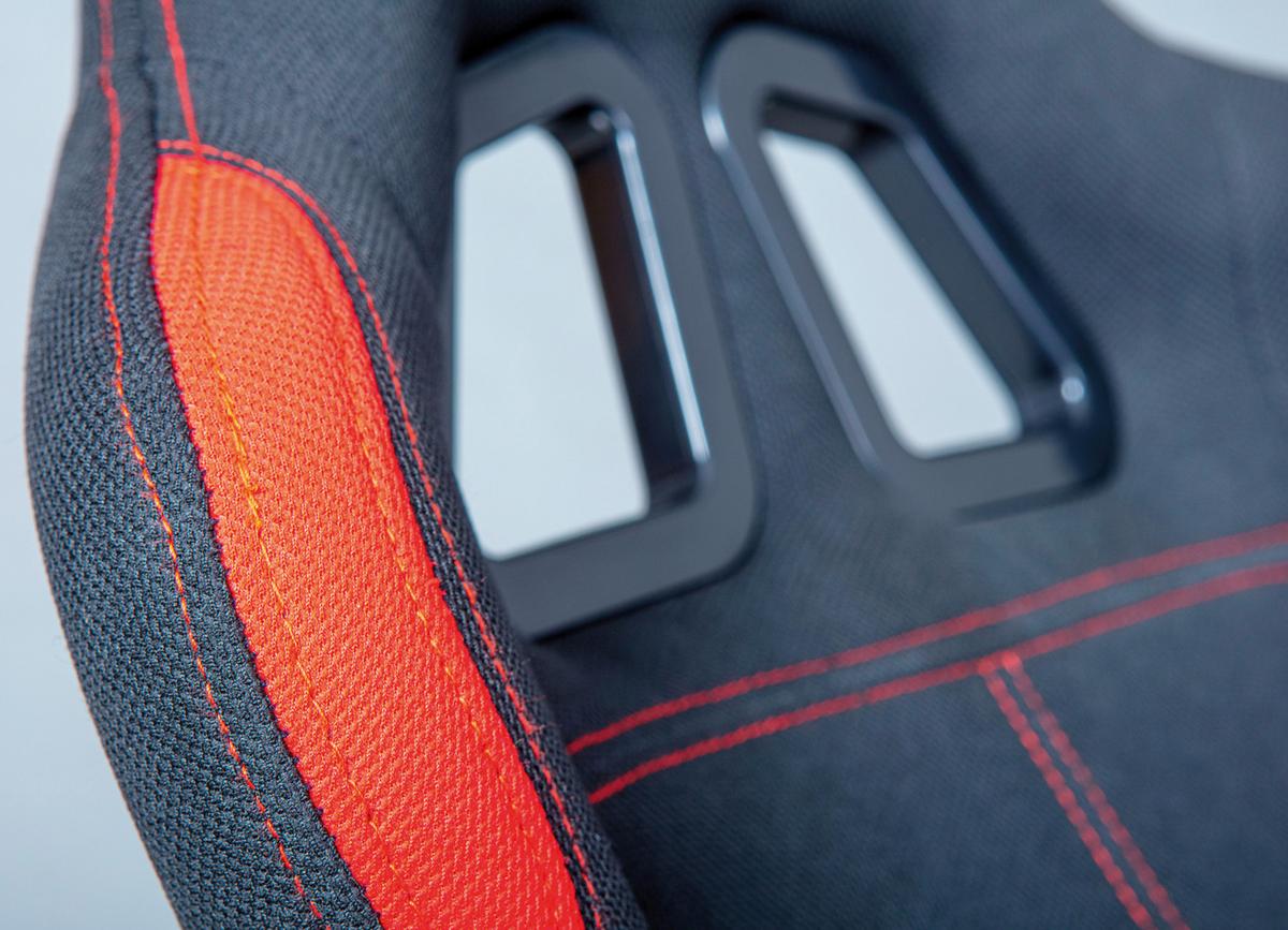 Hráčská židle GAMING RED - černá/červená, Moderní, textil/plast (69/125/50cm) - MID.YOU