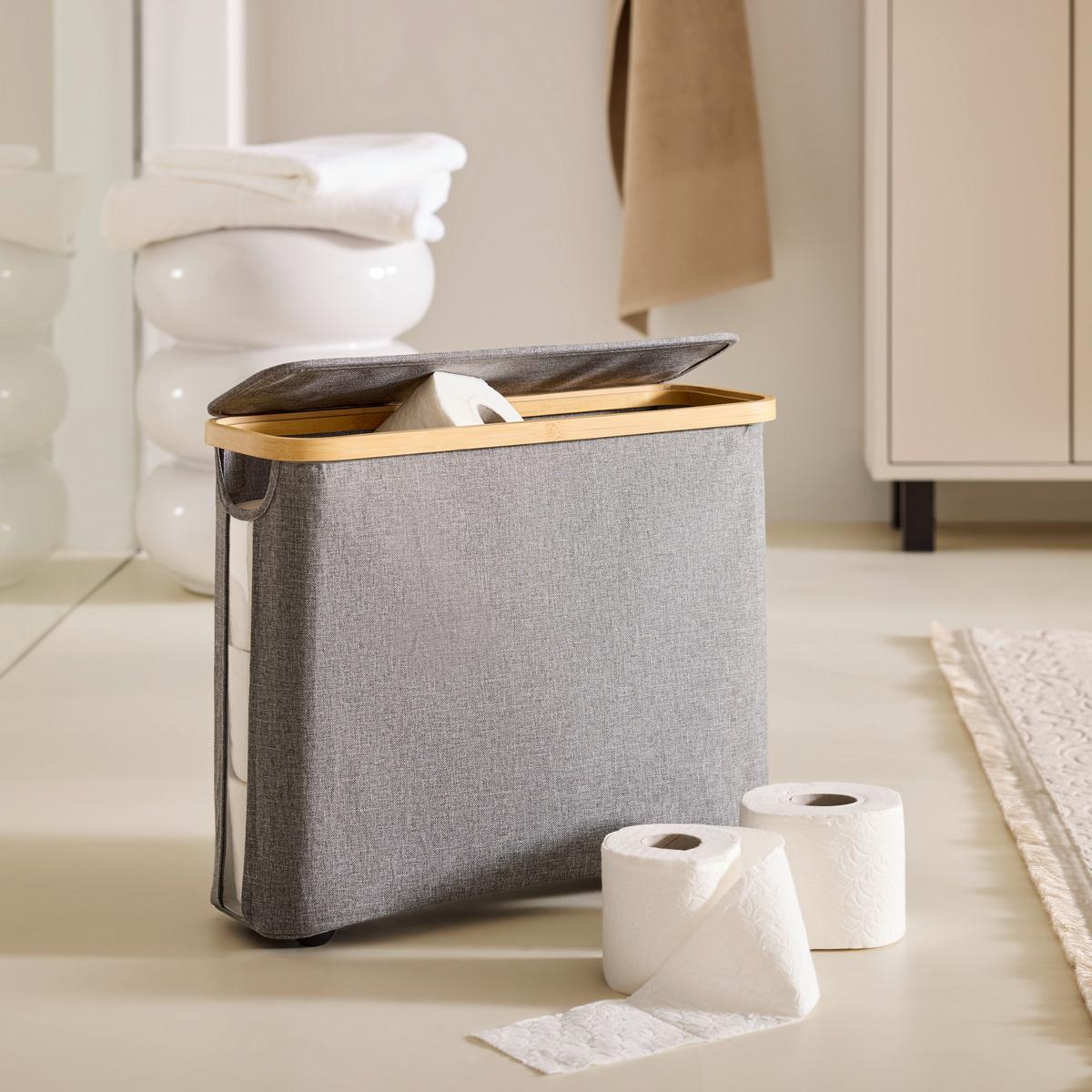 Držiak na toaletný papier ANDRE - sivá, Konventionell, kartón/textil (45/15/37cm) - Mömax