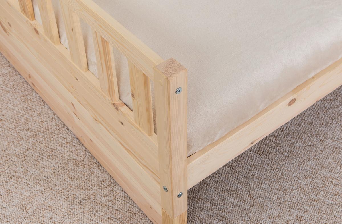 Ausziehbett Kiefer +lattenrost 120x200 cm Duo Naturfarben - Naturfarben, MODERN, Holz/Textil (120/200cm) - MID.YOU