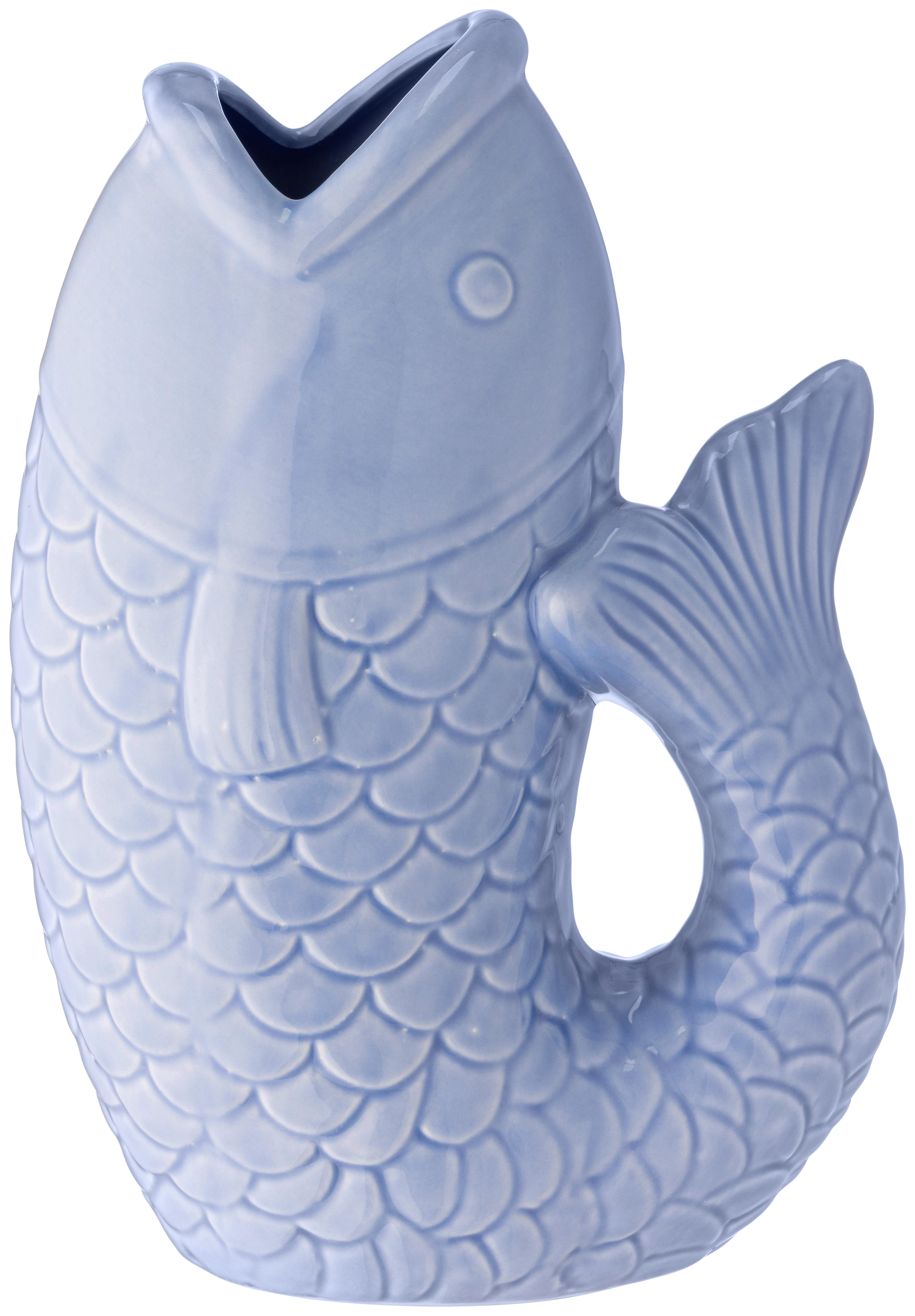 Dekovase Maggy - Blau, KONVENTIONELL, Keramik (16,2/10,3/23.8cm) - Luca Bessoni