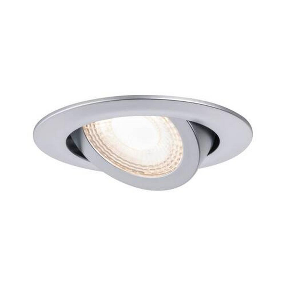 Deckenleuchte 3er-Set Ø 8,2 cm 1-Flammig, Rund - Chromfarben, Basics, Kunststoff (8,2cm) - Paulmann