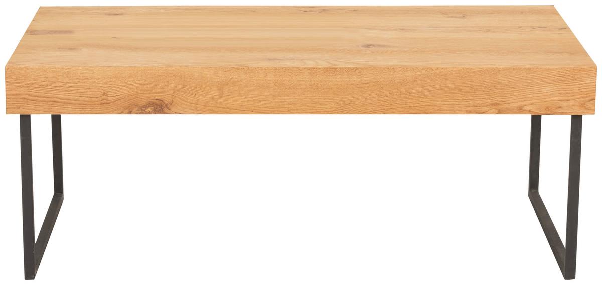 Dohányzóasztal Rimini - fekete/natúr, Modern, faalapú anyag/fa (110/42,8/65cm)