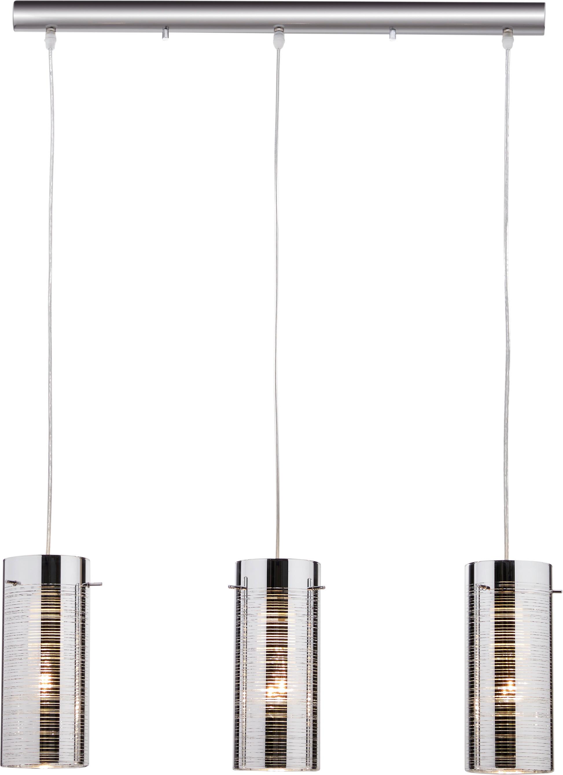 Függőlámpa Darcy - krómszínű, Romantik / Landhaus, Üveg/fém (64,5/120cm) - James Wood