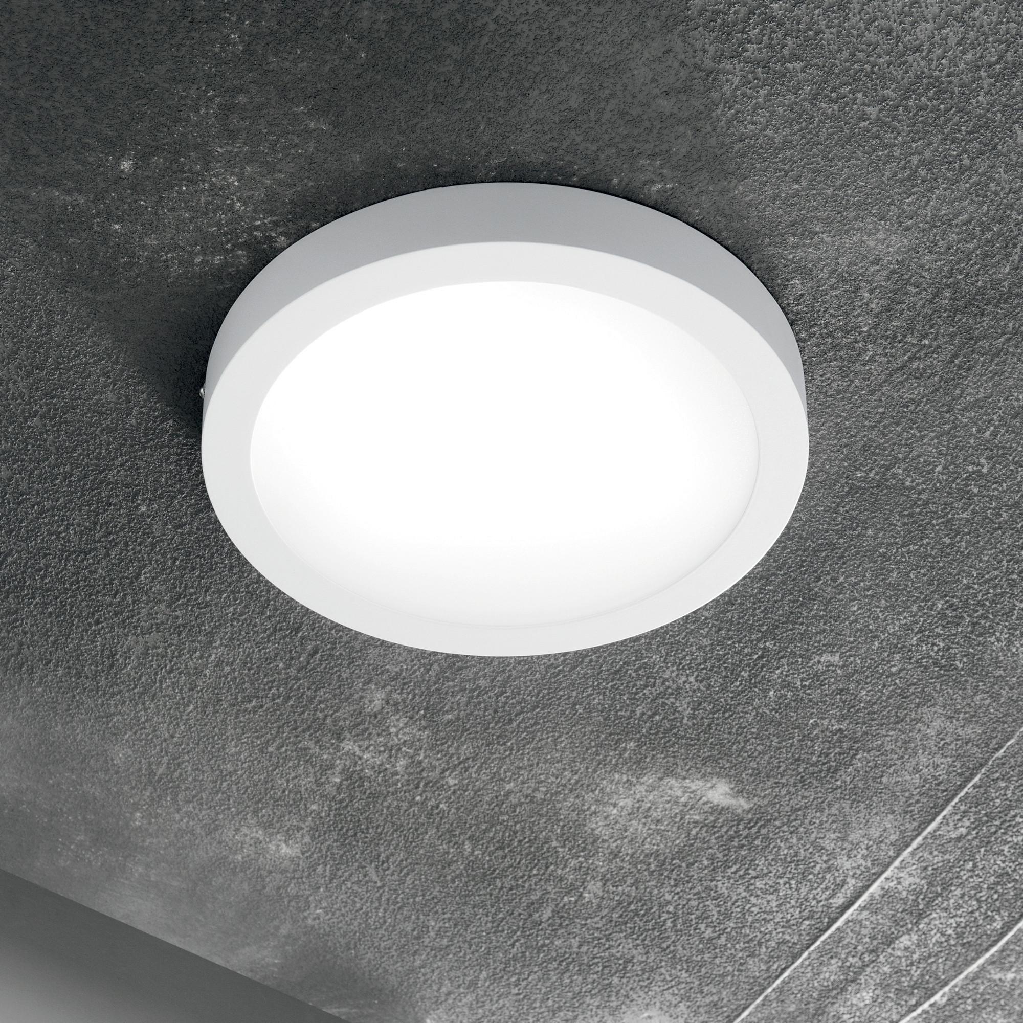 Deckenleuchte Universal Weiß D: 40 cm - Weiß, KONVENTIONELL, Metall (40/4cm) - Ideal Lux