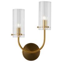 LED-Wandleuchte Arco 2-Flammig dimmbar - Messingfarben, Basics, Glas/Metall (25/38/12cm) - MAYTONI