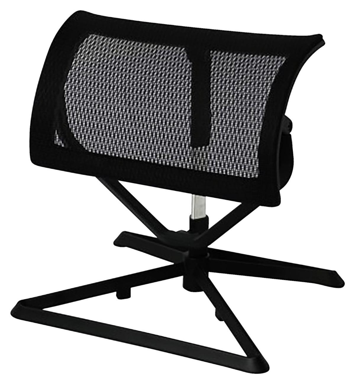 Kancelářska židle bez opěradla OTTOMANN černá - černá, Basics, kov/textil (43/46/33cm) - MID.YOU