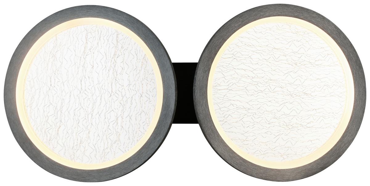 Stropní LED svítidlo DOMINIK - černá/barvy grafitu, Moderní, kov/plast (51/25/8,1cm) - Modern Living