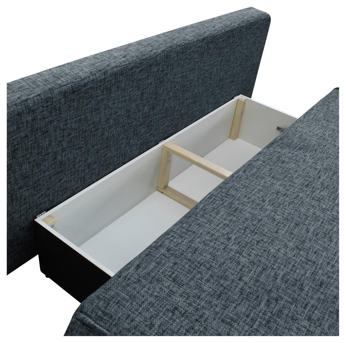 Schlafsofa Paros Blau B: 214 Cm - Blau/Beige, Design, Textil (214/96/105cm) - MID.YOU