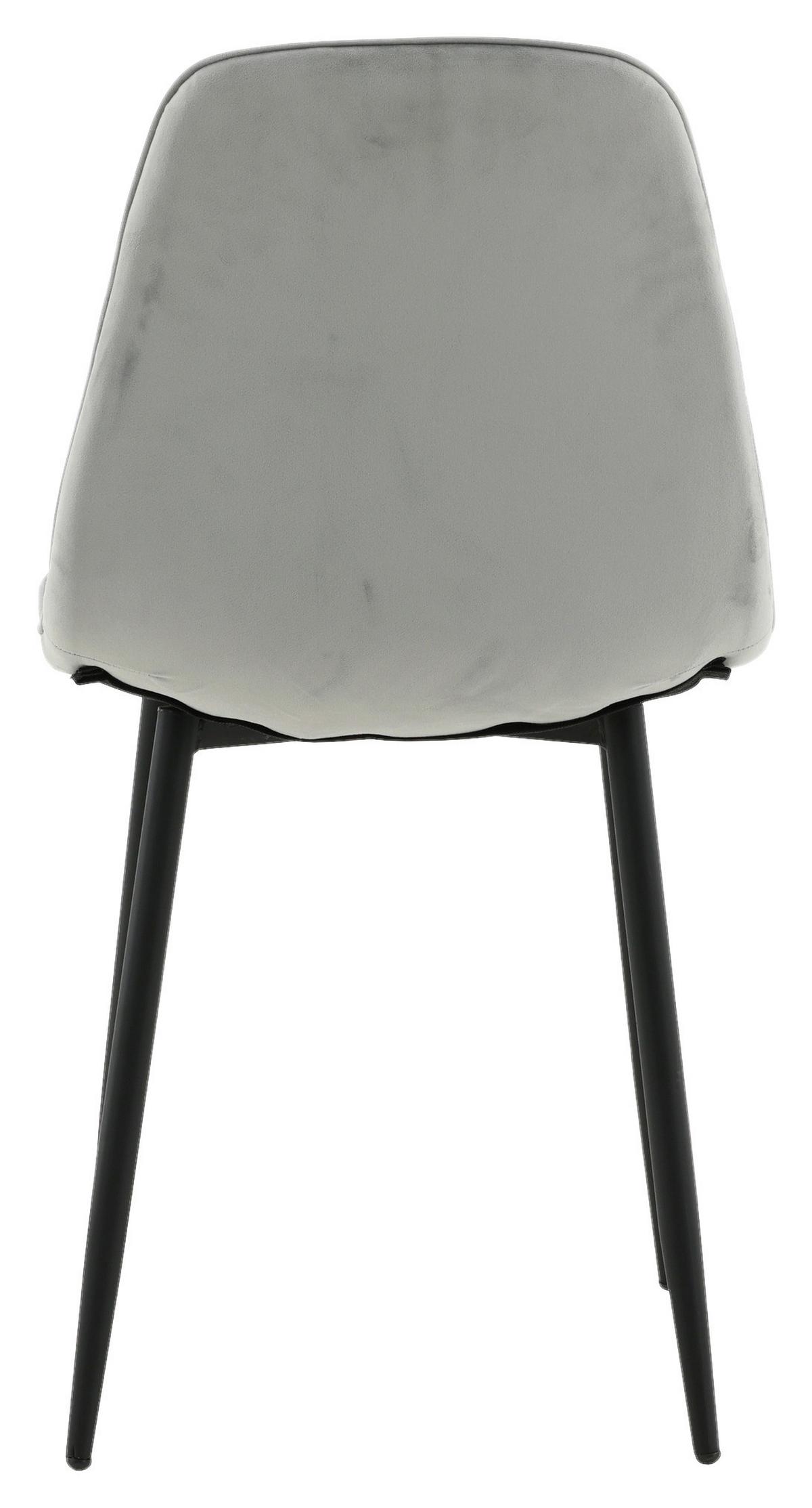 Stuhl-set Polar - Schwarz/Grau, Design, Textil/Metall (44/86/52cm) - Livetastic