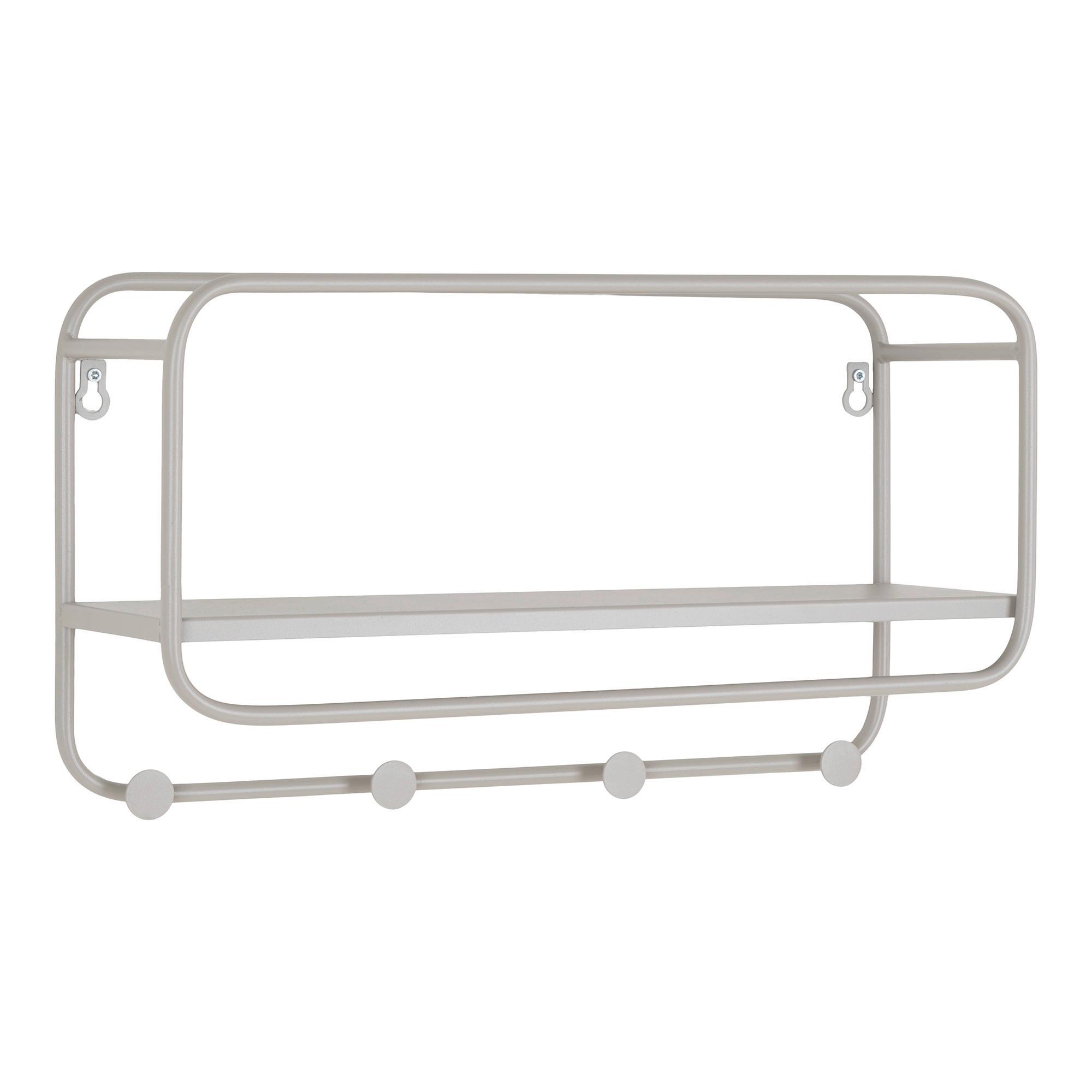 HUTABLAGE Feira Hellgrau B: 45cm - Hellgrau, Basics, Metall (45/25/15cm) - MID.YOU