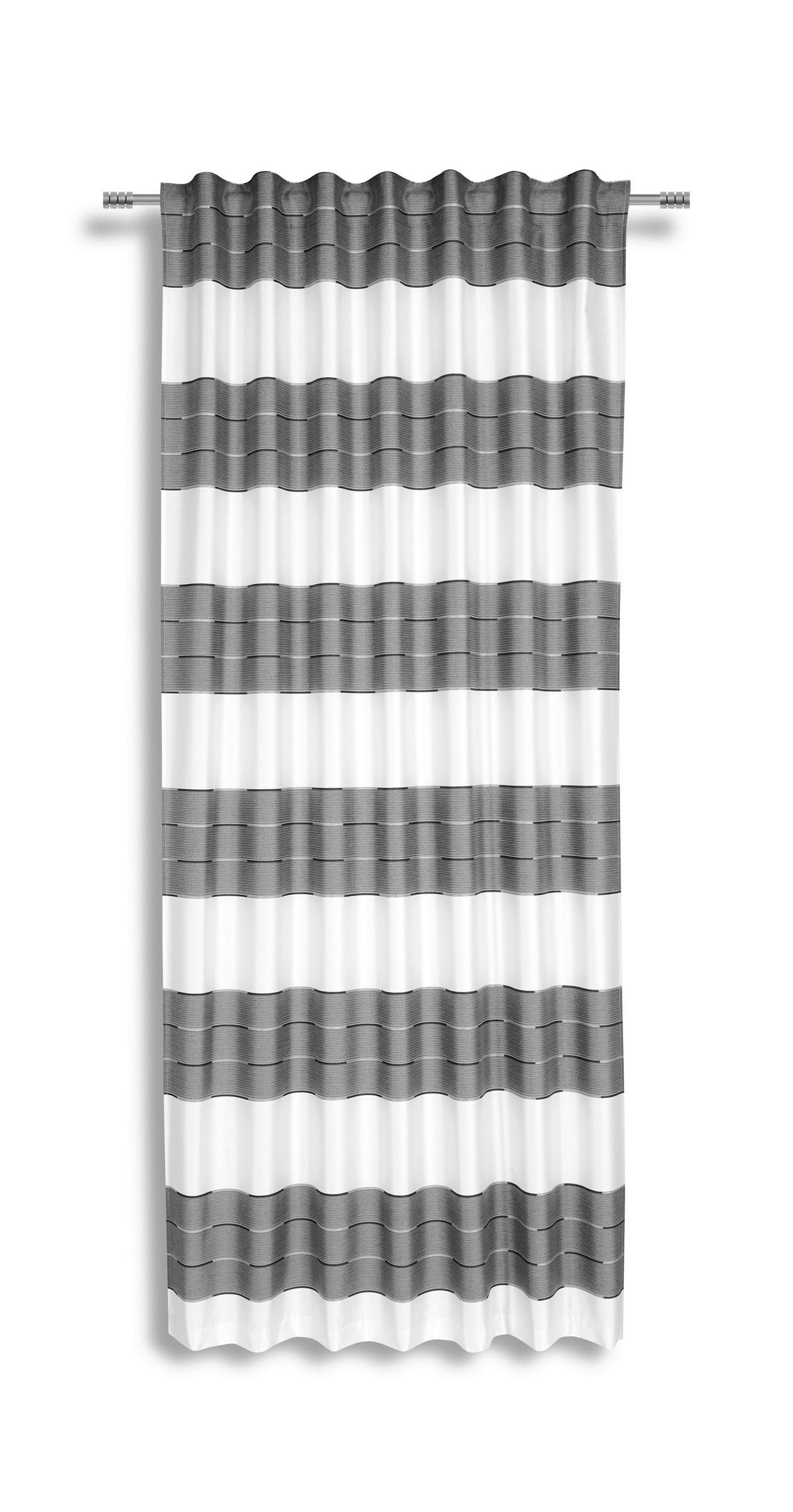 Készfüggöny Nadine - ezüst, Konventionell, textil (140/245cm) - Luca Bessoni