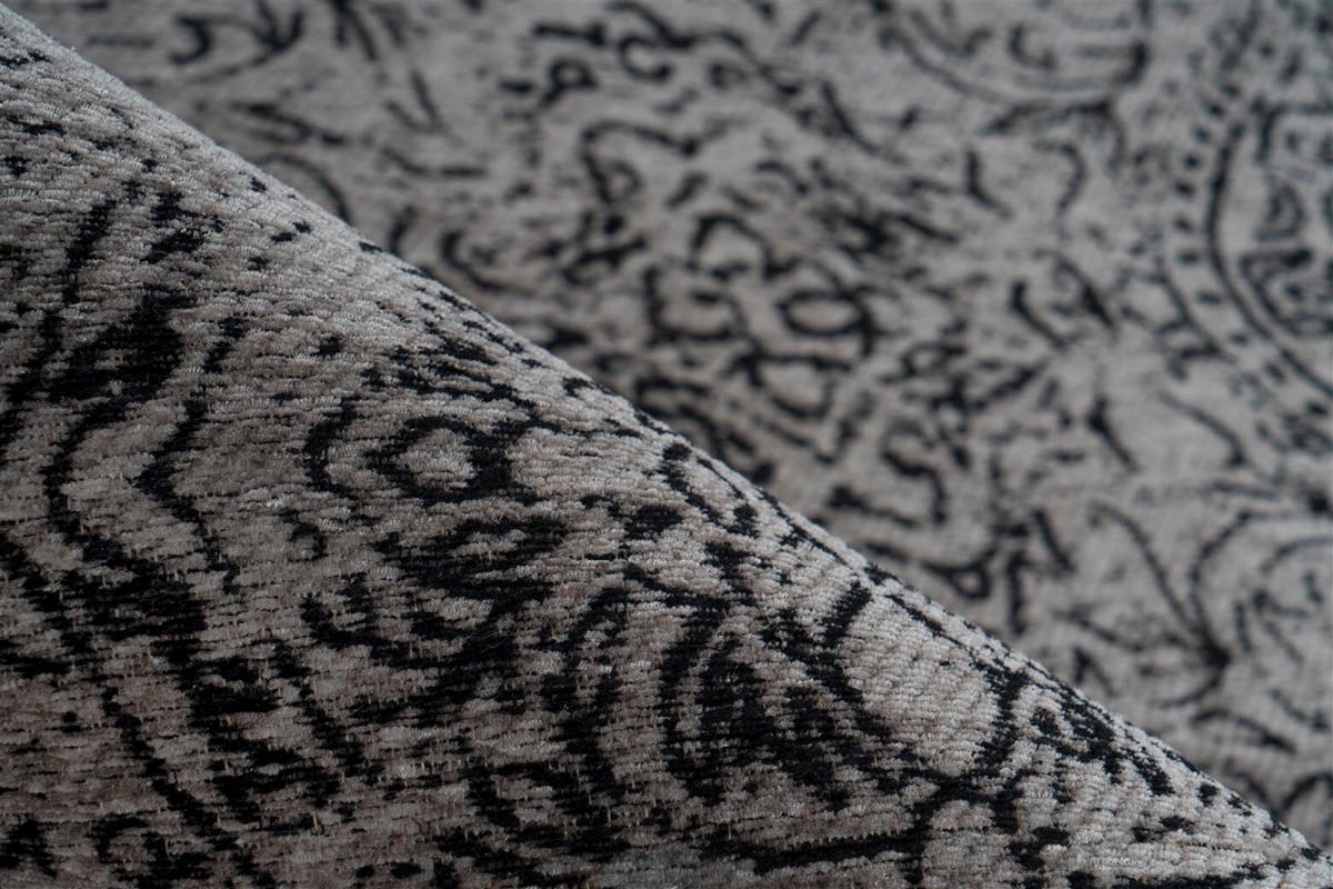 Flachwebteppich Grau/Schwarz, - Schwarz/Grau, KONVENTIONELL, Textil (200/290cm) - Kayoom