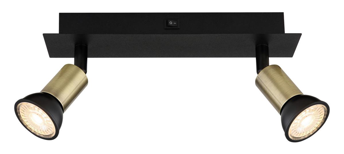 Strahler 57998-2b - Goldfarben/Schwarz, Design, Metall (25/6/9cm) - Globo