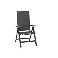Gartensessel Klappbar Aluminium, Kunststoff - Anthrazit, KONVENTIONELL, Holz/Kunststoff (59/110/68cm) - Siena Garden
