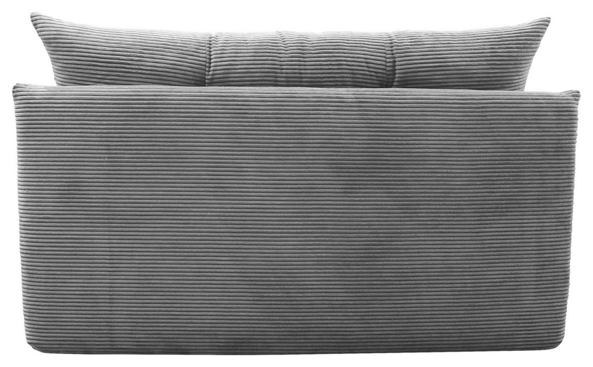 2-sitzer-sofa Yellow Mit Schlaffunktion Hellgrau Cord - Hellgrau/Schwarz, Design, Textil (154/93/85cm) - MID.YOU