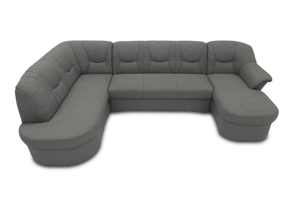 Wohnlandschaft Sarafina Grau - Schwarz/Grau, KONVENTIONELL, Textil (180/295/146cm) - MID.YOU