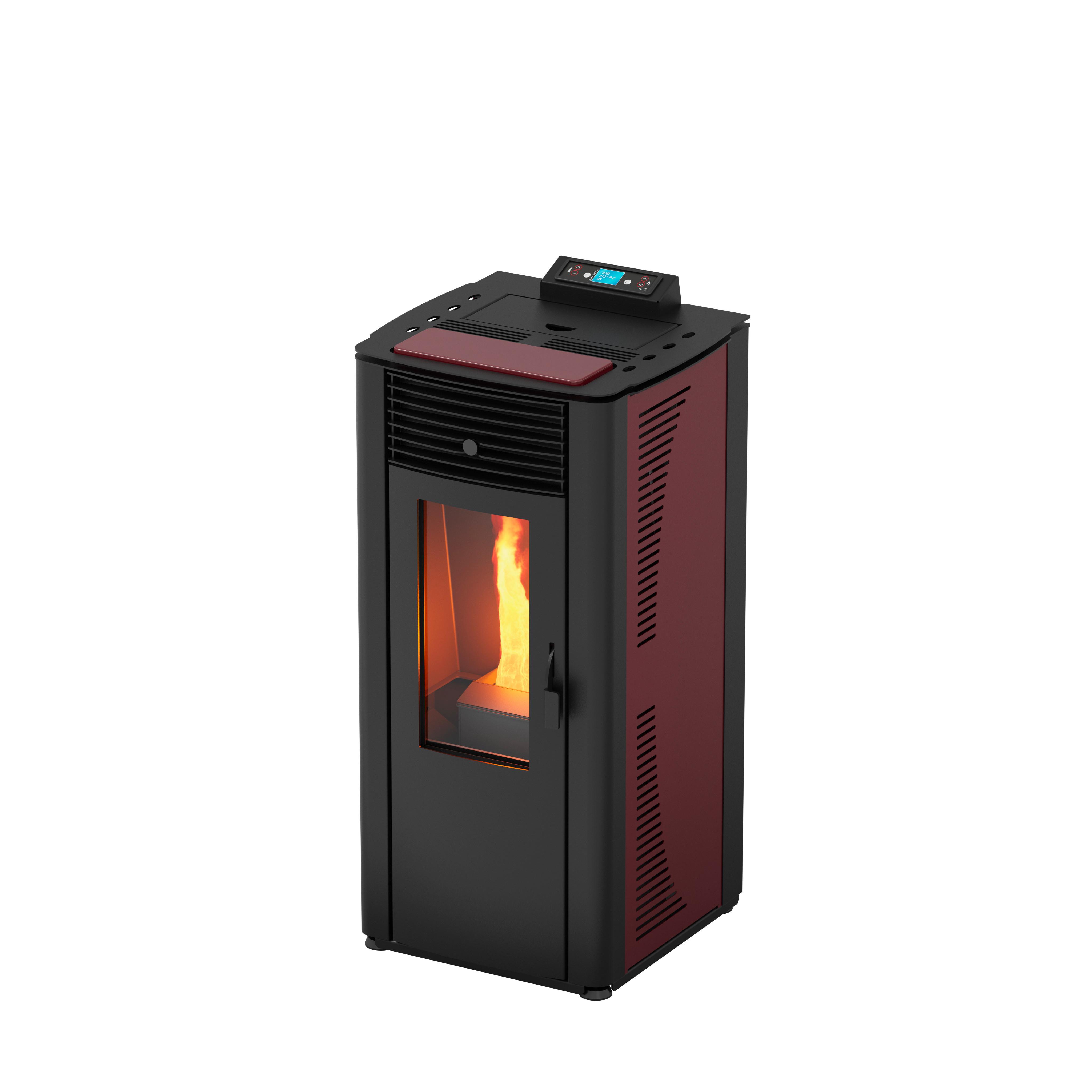 Pelletofen Yura Bordeaux 76670-Pelletofen Yura Easy 14 - Bordeaux, Basics, Metall (44/52/102cm)