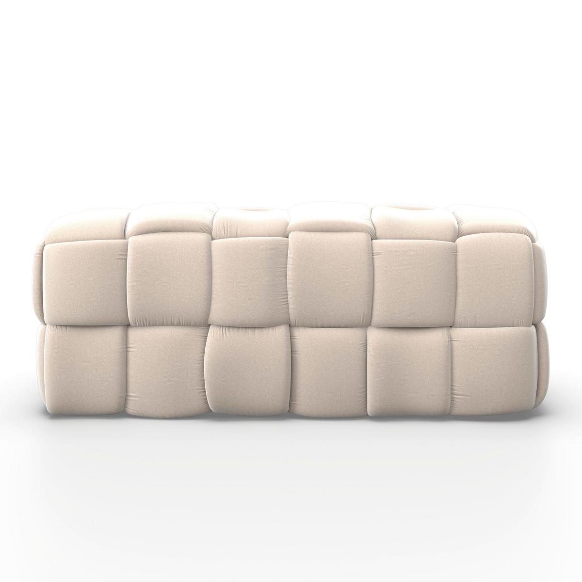 Moderná lavica ELLA béžová - čierna/béžová, Modern, drevo/textil (118/47/47cm) - Bessagi Home