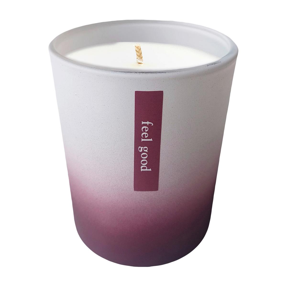 VONNÁ SVÍČKA ZOEY - bílá/bordeaux, Moderní, sklo (8/9,5cm) - Mömax