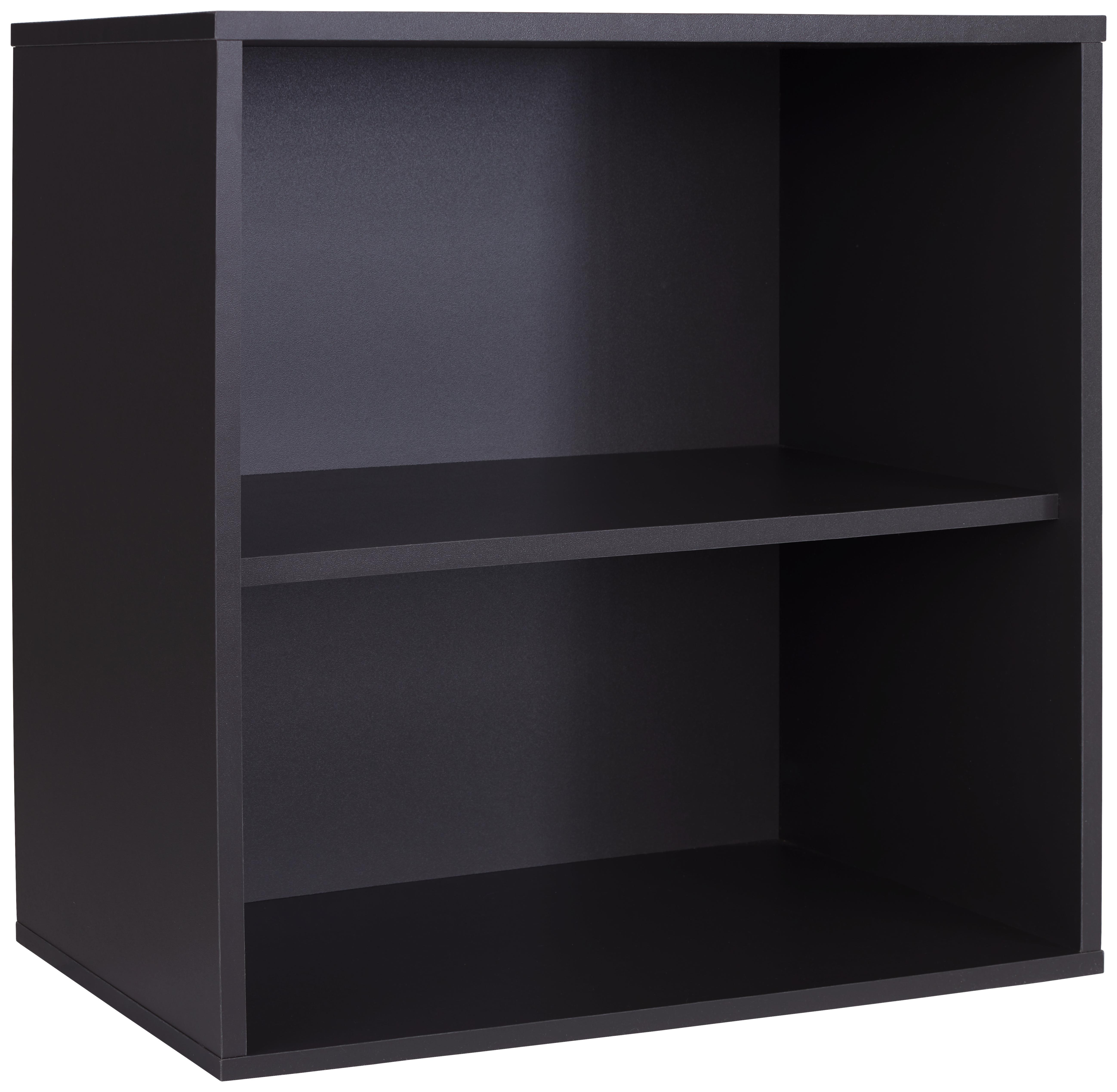 Graues Regal zum Aufstellen oder Hängen Regal mit 2 Schubladen und Klappe shoppen
