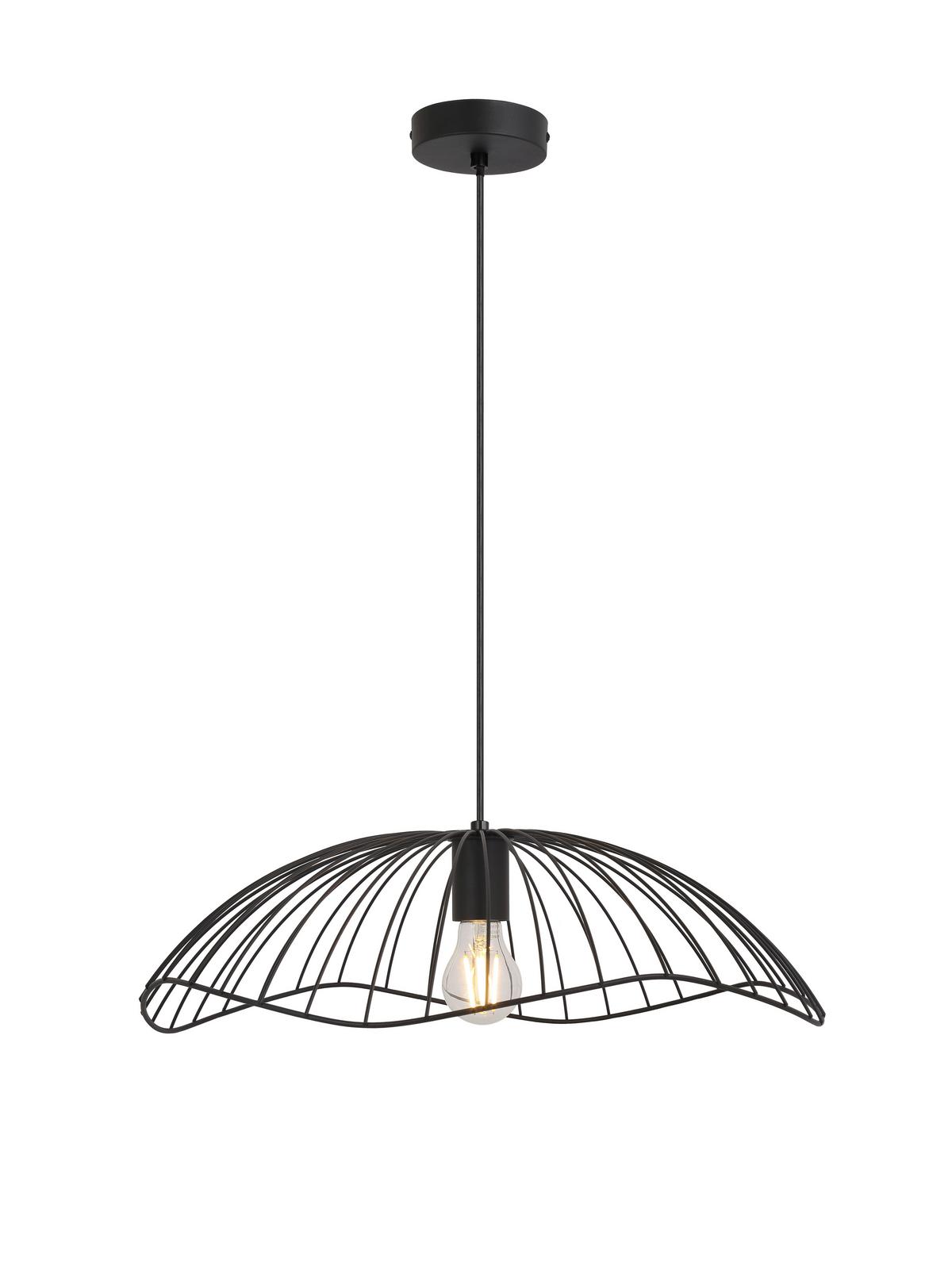 Závěsné svítidlo ELIOT, bez 1xE27 max. 40W - černá, Moderní, kov/plast (50/120cm) - Modern Living