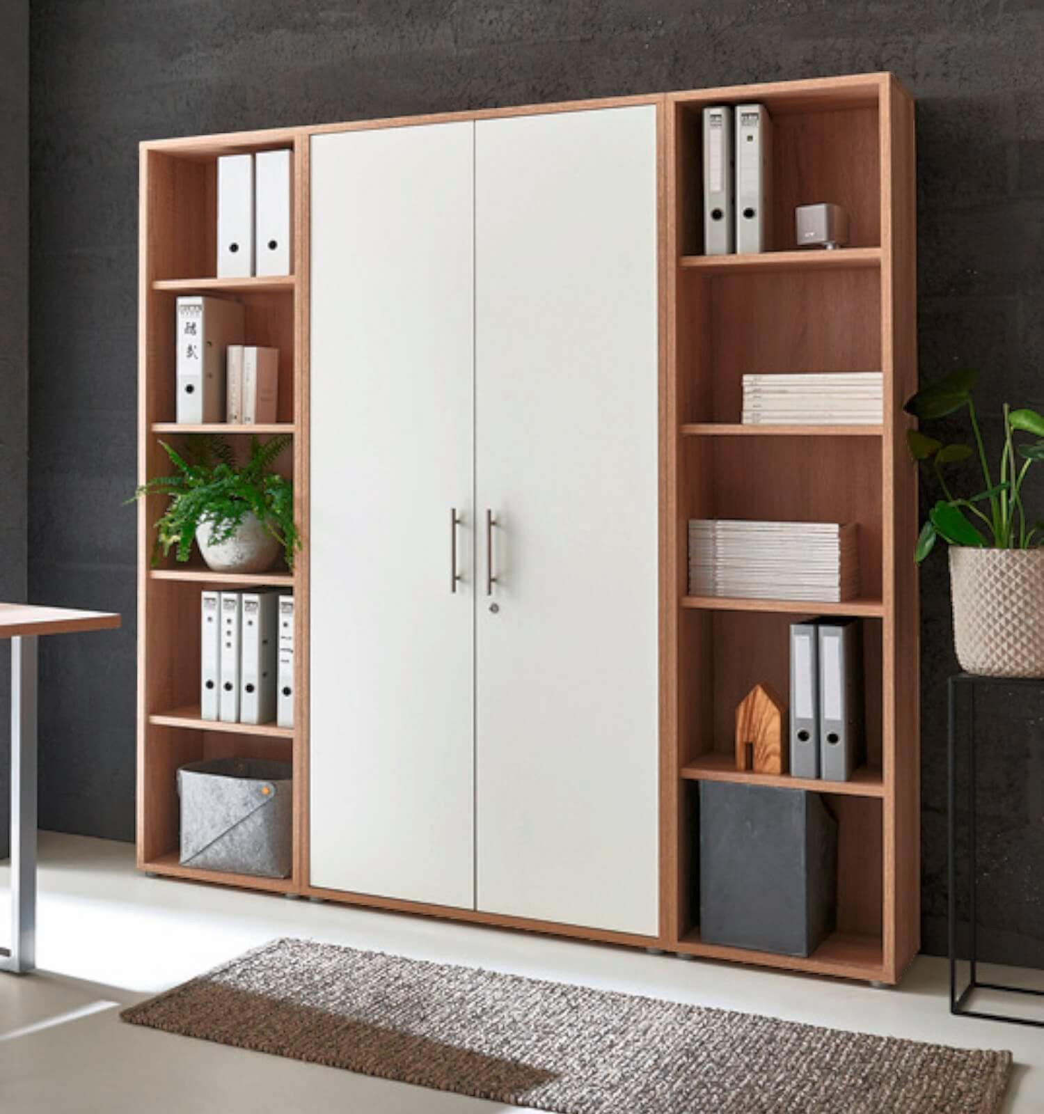 Office Edition B: 173 cm Sonoma Eiche/Weiß - Weiß/Sonoma Eiche, MODERN, Holzwerkstoff (173/186/33cm) - MID.YOU