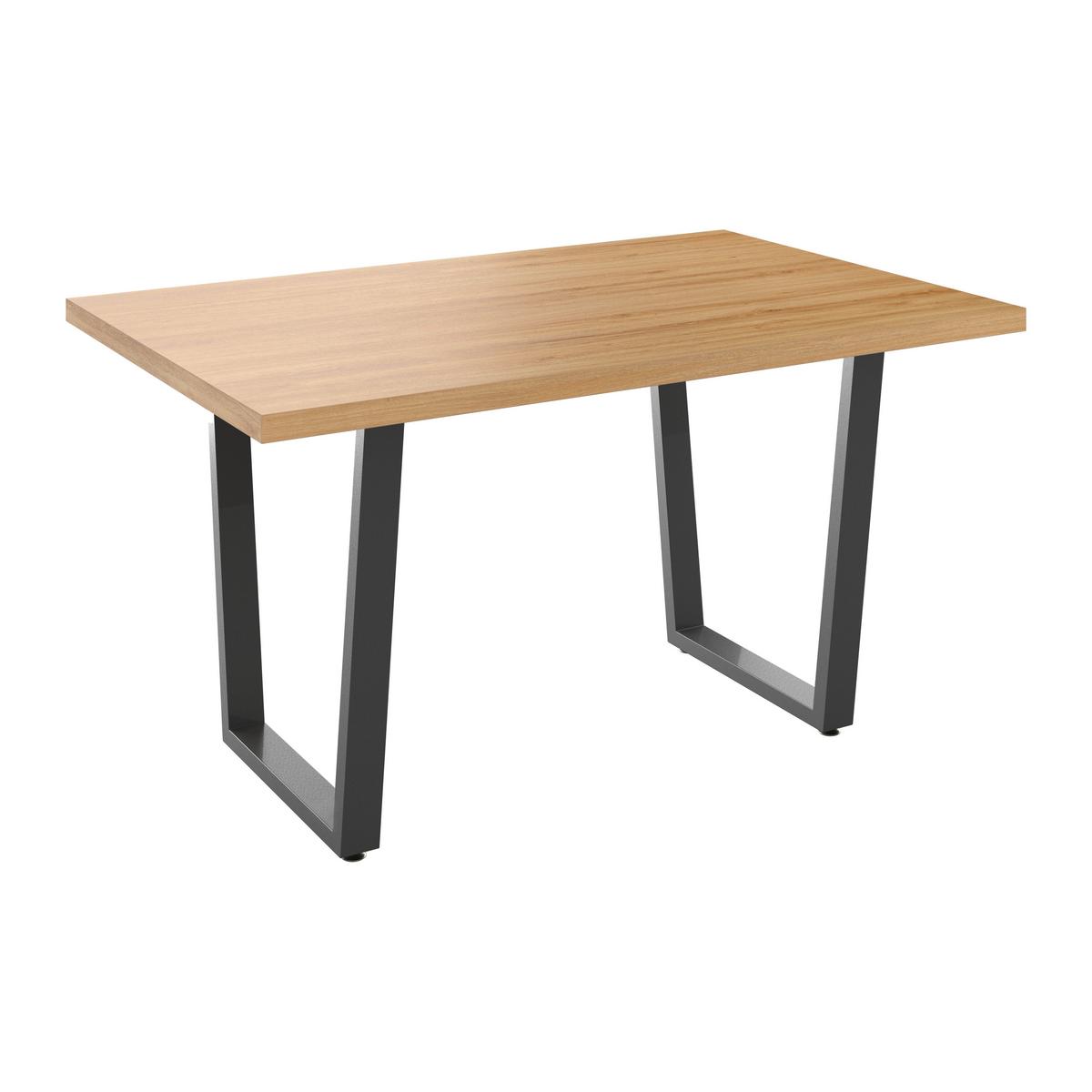 Étkezőasztal Rudi 140 - fekete/Artisan tölgy, Modern, faalapú anyag/fém (140/75/90cm)