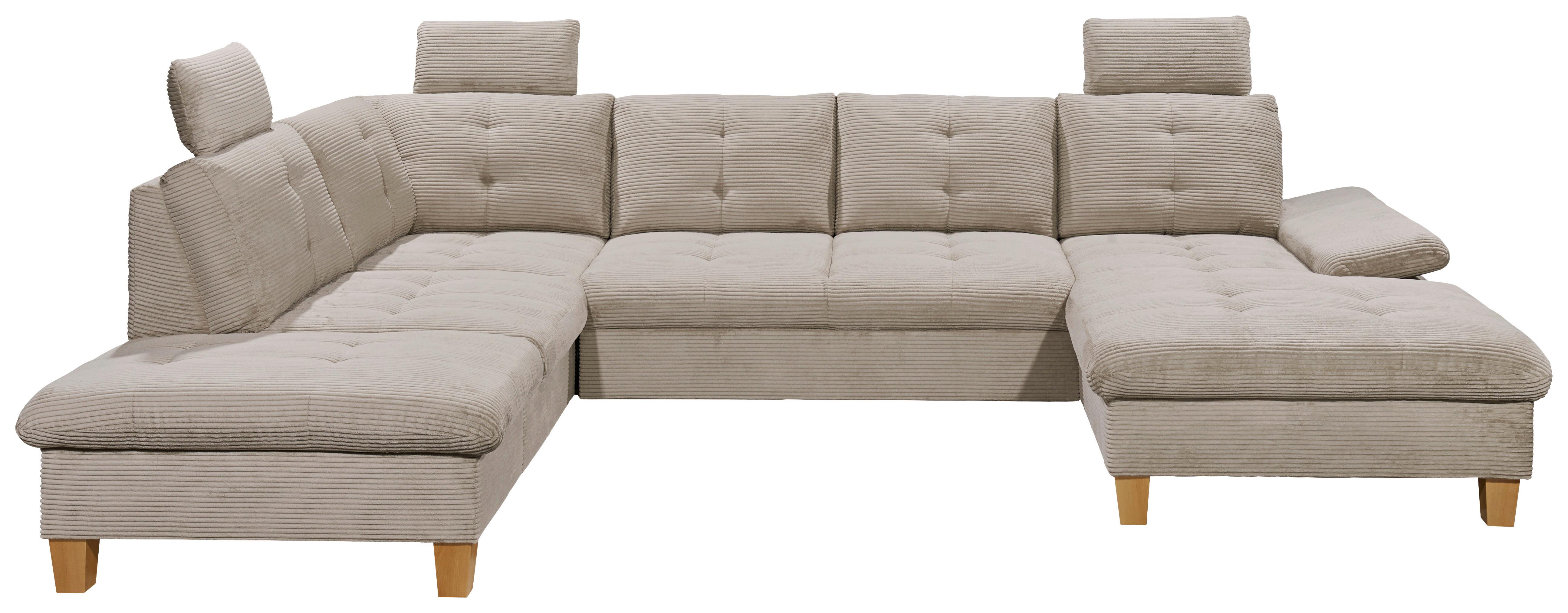 Wohnlandschaft Ascot Grau U: 220x324x170 cm - Eichefarben/Grau, KONVENTIONELL, Textil (220/324/170cm) - MID.YOU