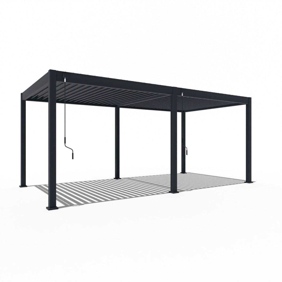 PergoLine Superior, 300x600cm wetterbeständig, anthrazit - Graphitfarben, Basics, Metall (300/255/600cm) - Gardenson