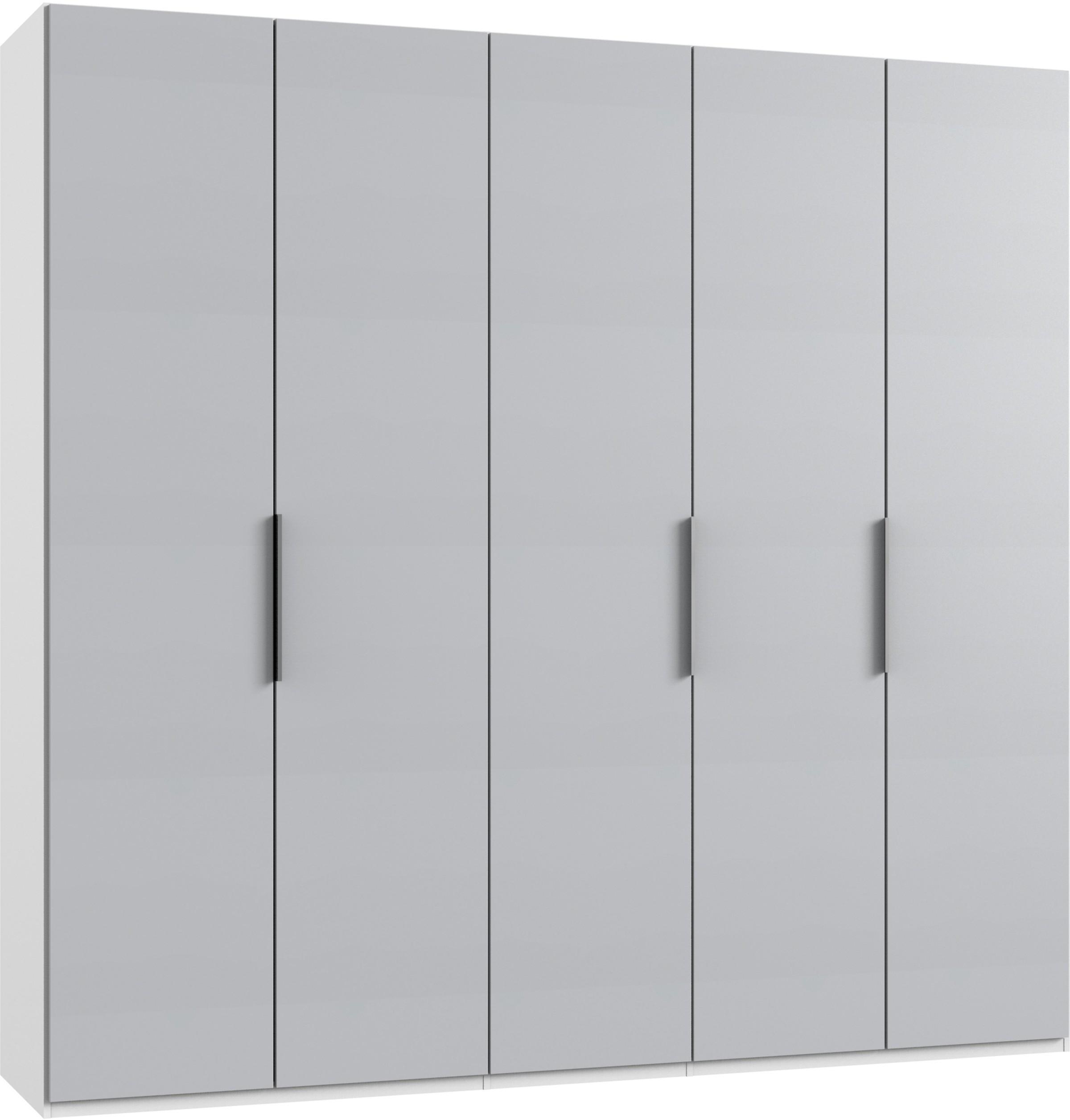 Drehtürenschrank B: 250 cm Level, Weiß/Hellgrau - Hellgrau/Weiß, MODERN, Holzwerkstoff (250/236/58cm) - MID.YOU
