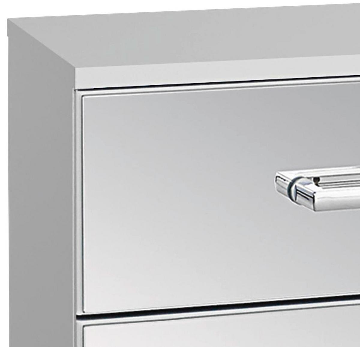 Nachtkästchen Weiß/Spiegel H: 38 cm Moita - Chromfarben/Klar, Design, Holzwerkstoff (50/38/37cm) - Rauch Möbel