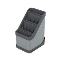 Geschirrabtropfkorb Keep-Tex Bestecksammler - Grau, Basics, Kunststoff (12,1/21,5/16,6cm)
