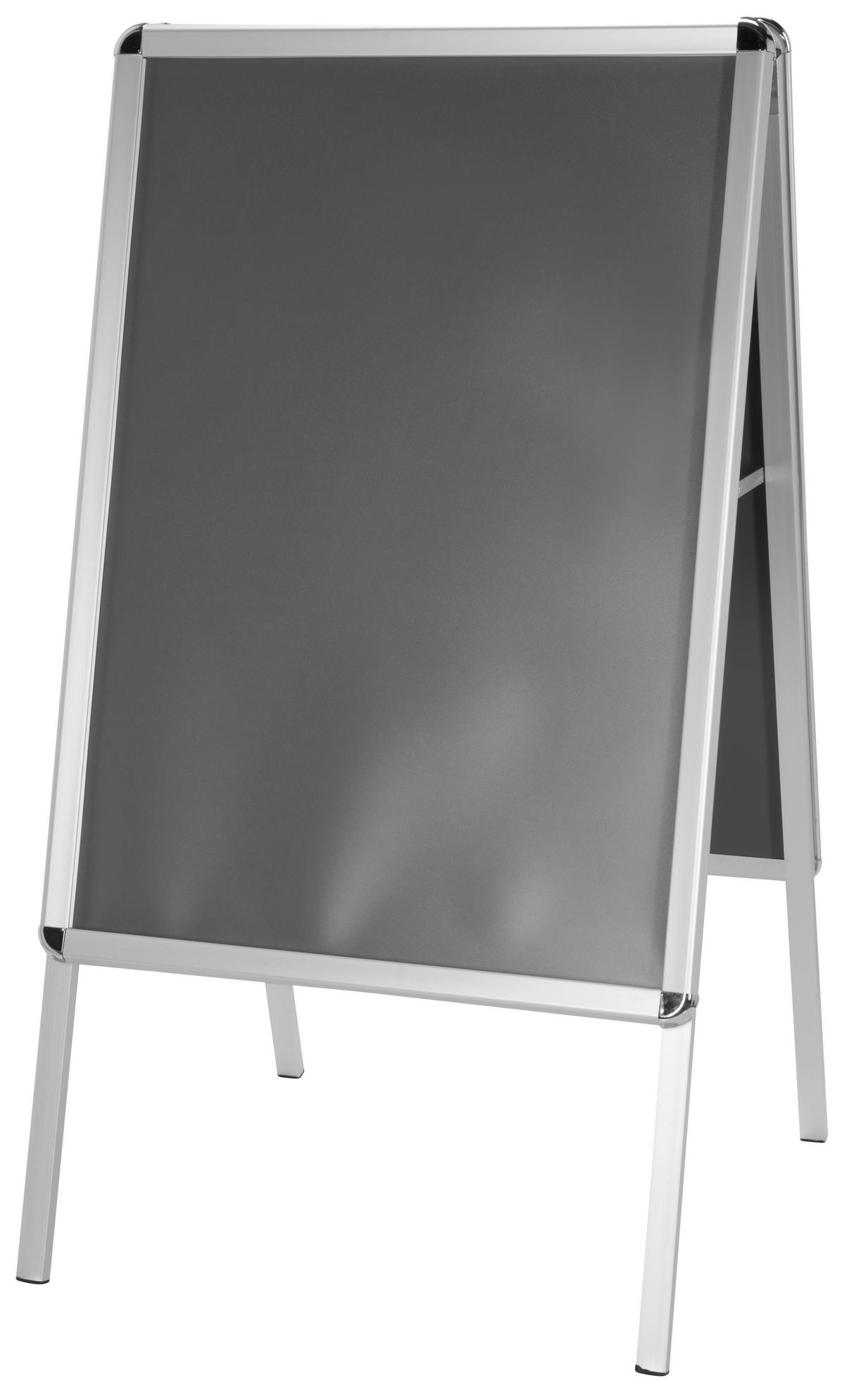Plakatständer Agenda Ii - Silberfarben, Basics, Metall (62,5/115,5/61cm) - MID.YOU