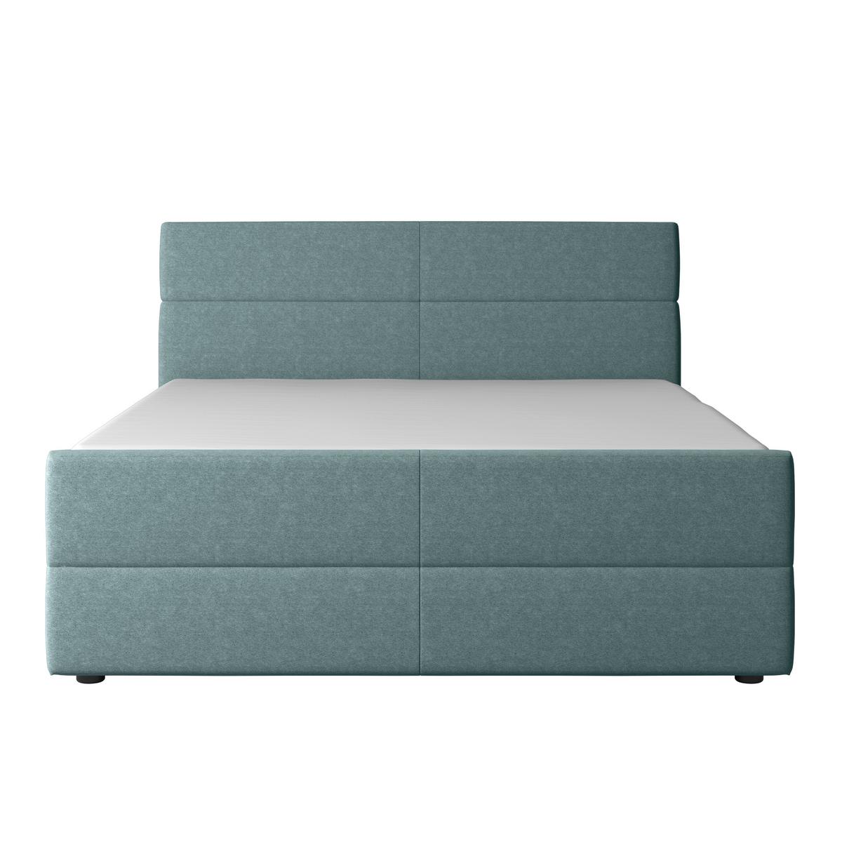 Boxspringbett mit Bettkasten Verona 180x200 cm Blau - Blau/Schwarz, MODERN, Holz/Kunststoff (180/200cm) - MID.YOU