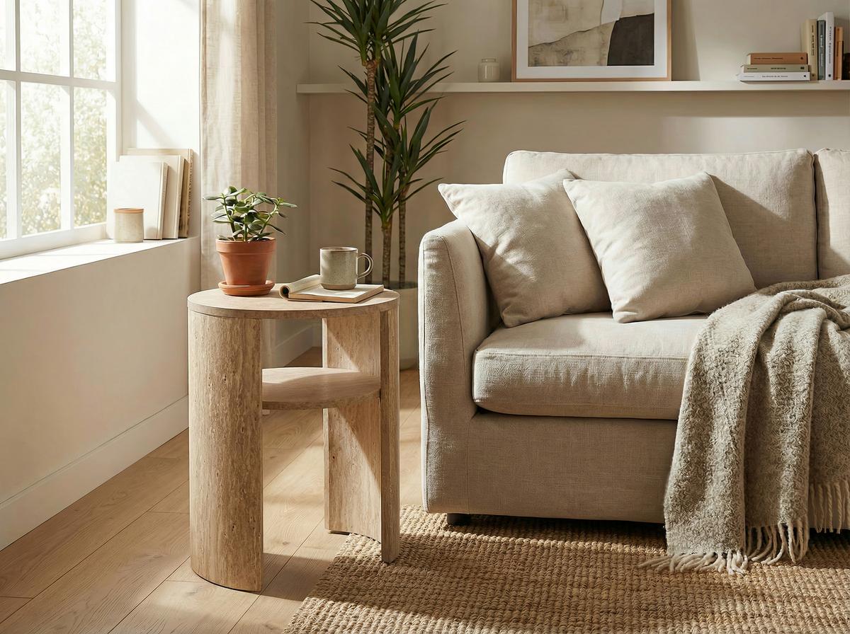 Beistelltisch Gaya Naturfarben B: 35 cm - Naturfarben, Trend, Holzwerkstoff (35/45/35cm)