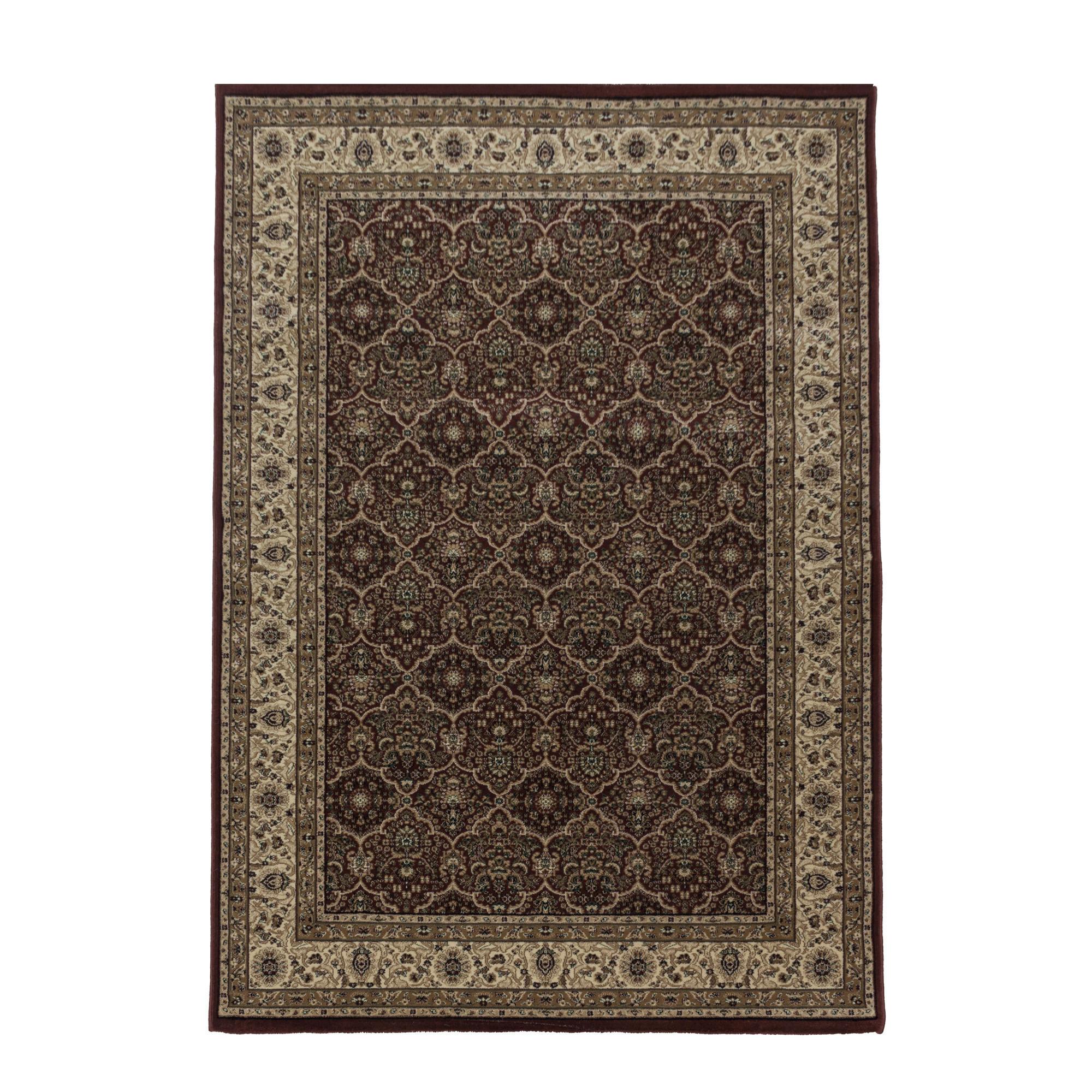 Orientalischer Webteppich Rot Naturfaser Kashmir 120x170 cm