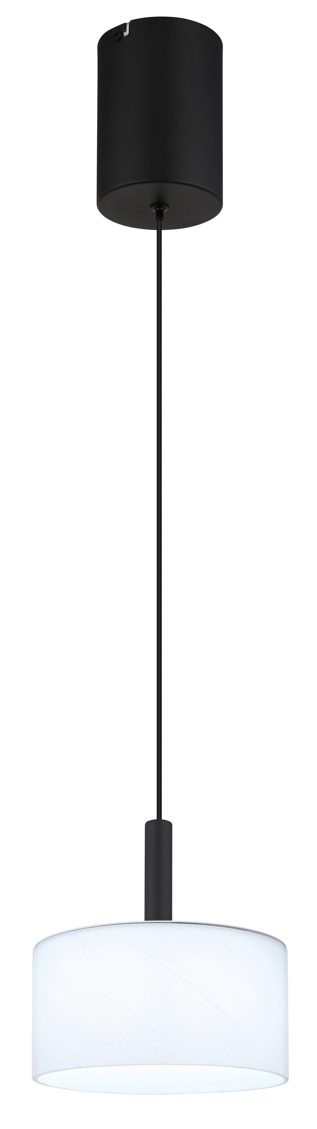 LED-Hängeleuchte Trenton Schwarz Weiß D: 20 cm - Schwarz/Weiß, Design, Glas/Kunststoff (20/150cm) - Globo